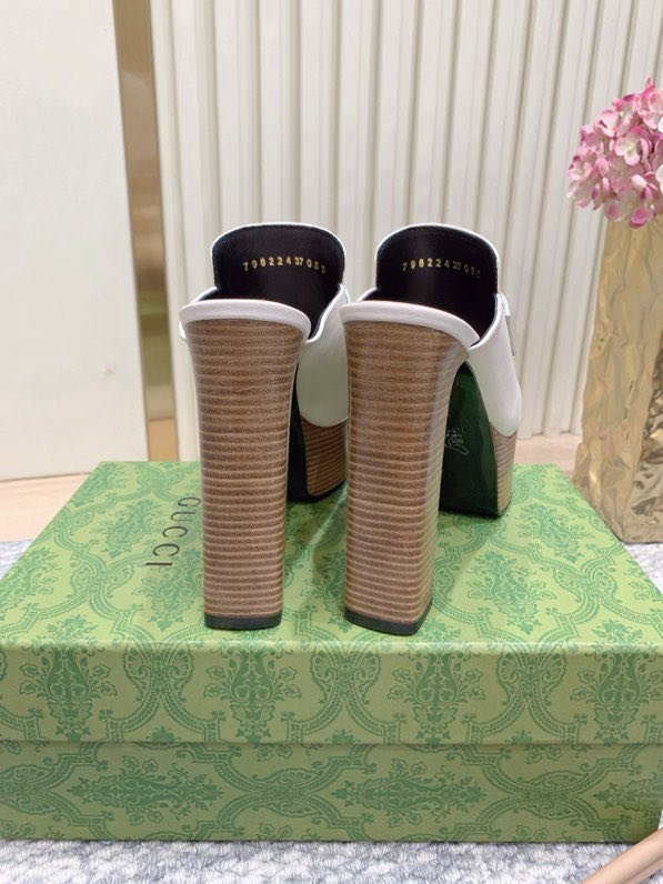 Мюли женские на платформе и высоком каблуке фото 5