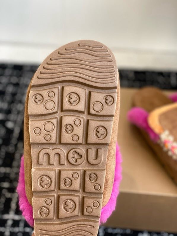 Мюли жіночі замшеві з хутром фото 2