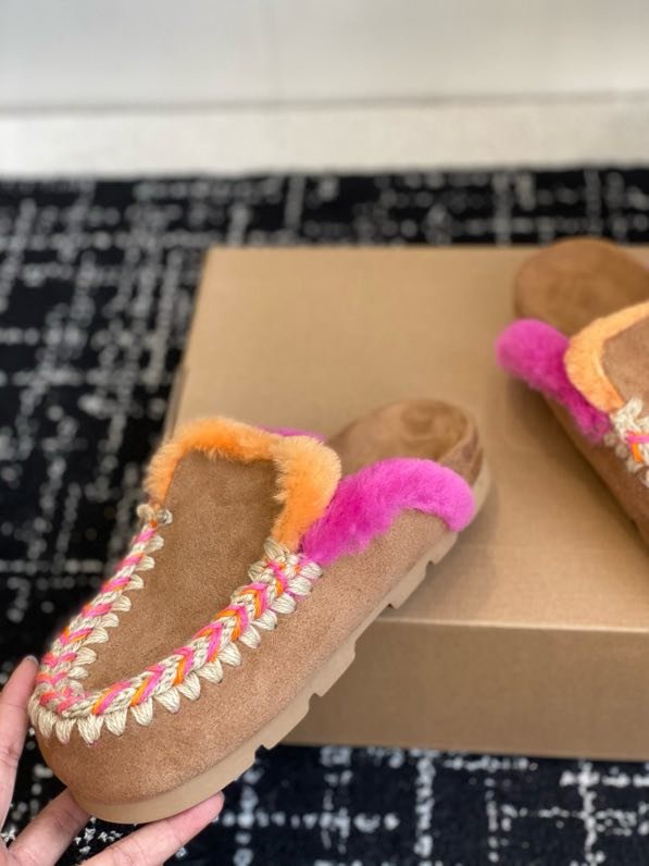 Мюли жіночі замшеві з хутром фото 6