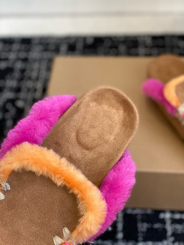 Мюли жіночі замшеві з хутром фото 7