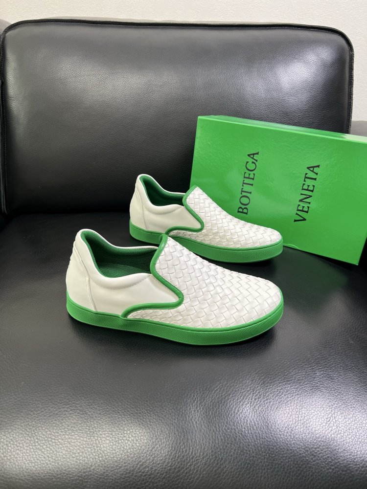 Moccasins leather braided men's