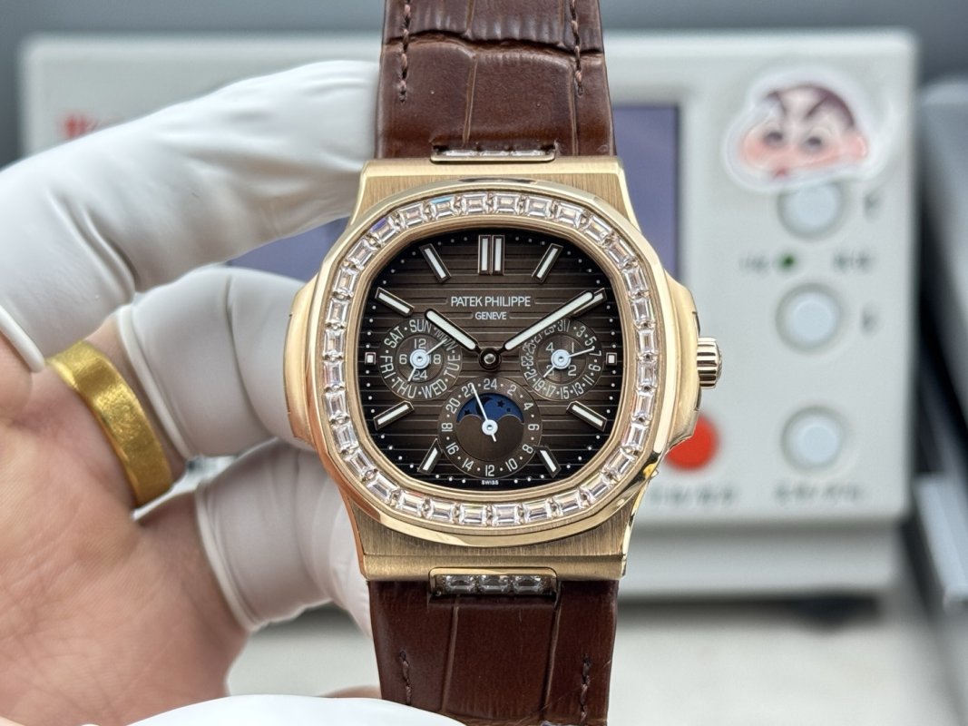 Мужские часы 40 мм Patek Philippe Nautilus 5740/1G с вечным календарем