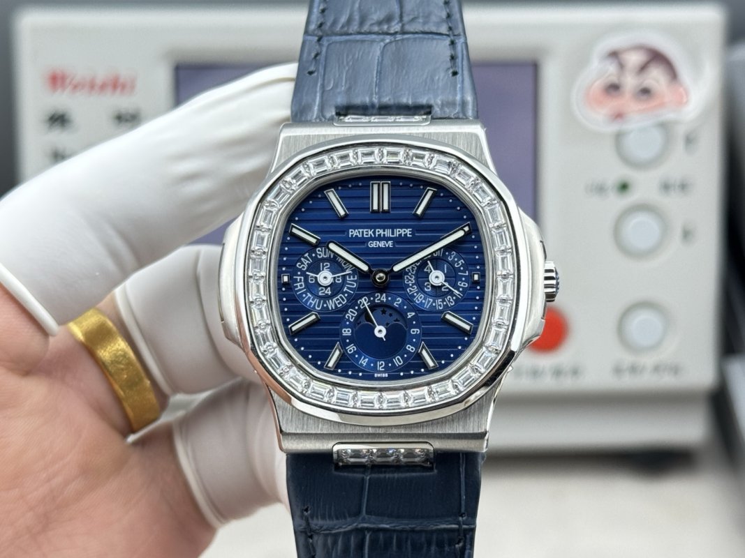 Мужские часы 40 мм Patek Philippe Nautilus 5740/1G с вечным календарем