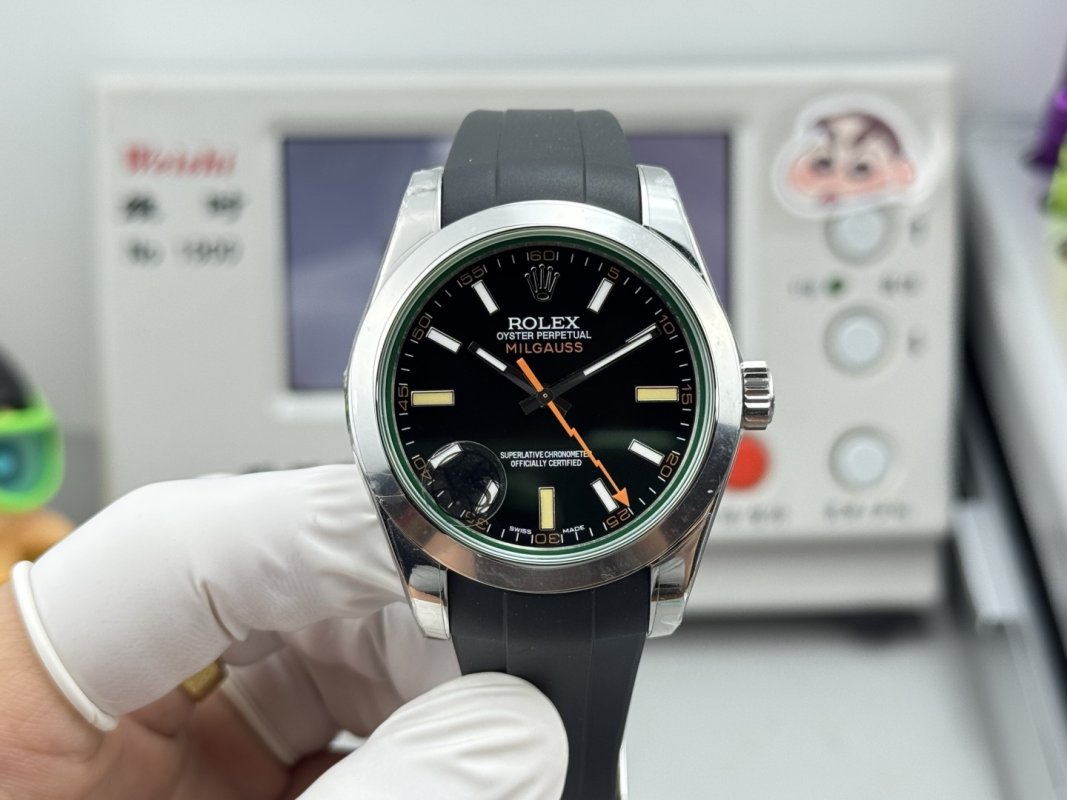 Мужские часы 40 мм Rolex Milgauss с молниеносной секундной стрелкой