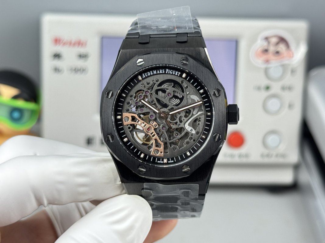 Мужские часы 41 мм Audemars Piguet Royal Oak Offshore 15407ST с скелетонизированным циферблатом
