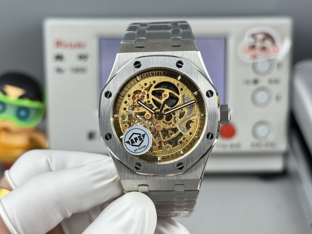 Мужские часы 41 мм Audemars Piguet Royal Oak Offshore 15407ST с скелетонизированным циферблатом