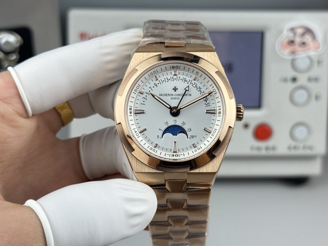 Мужские часы 41 мм Vacheron Constantin Overseas с ретроградным календарем и индикацией фаз луны