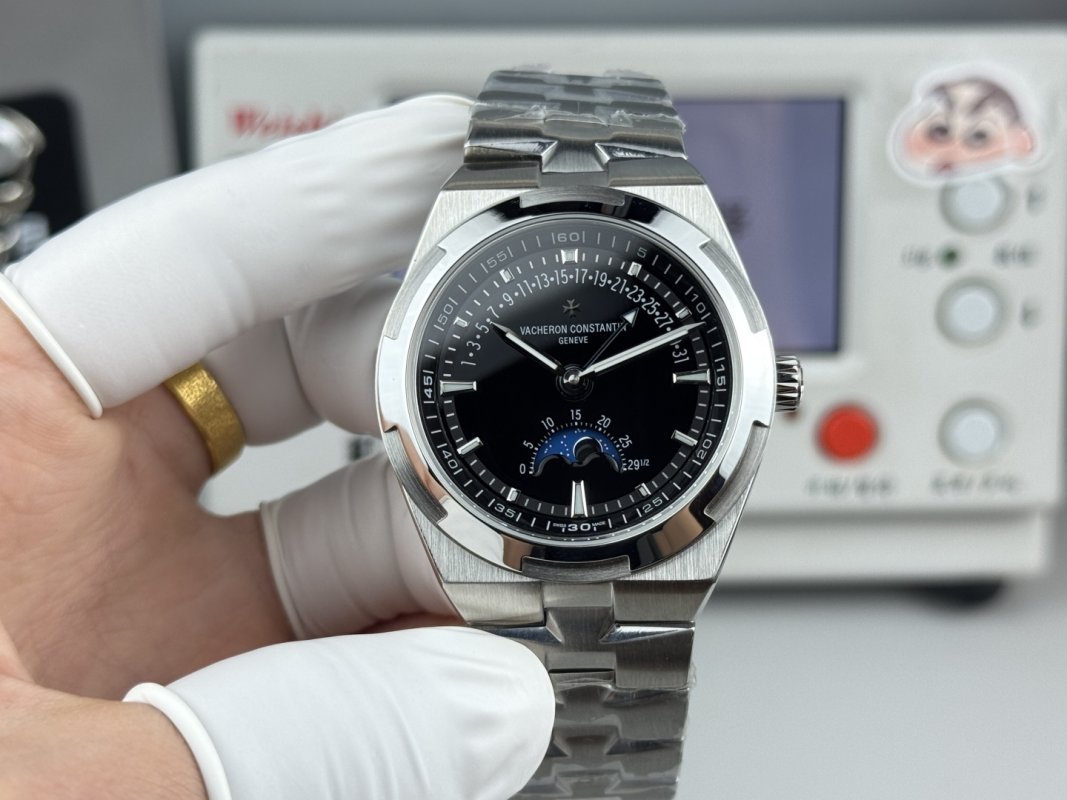 Men's clock 41 mm Vacheron Constantin Overseas from retrograde calendar and индикацией phase moon