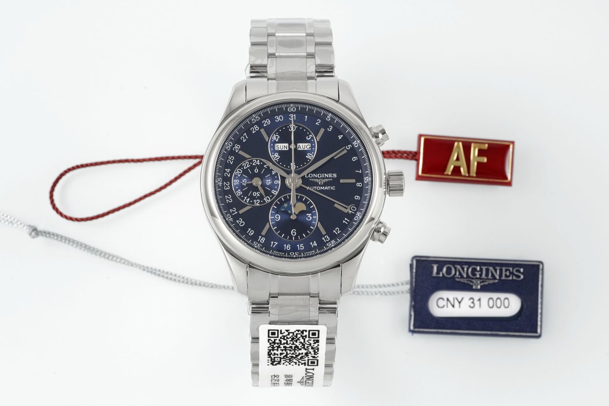Чоловічі годинник 42 мм Longines Master Collection з 8 стрілками і фазою Місяця