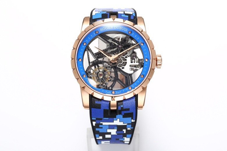 Мужские часы 42 мм Roger Dubuis Excalibur с цветным турбийоном