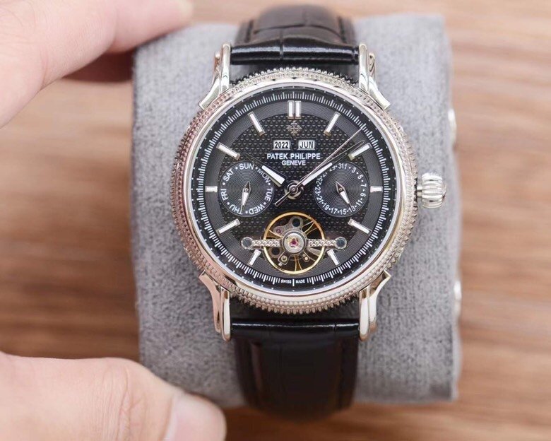 Мужские часы 43 мм Patek Philippe с турбийоном и вечным календарем