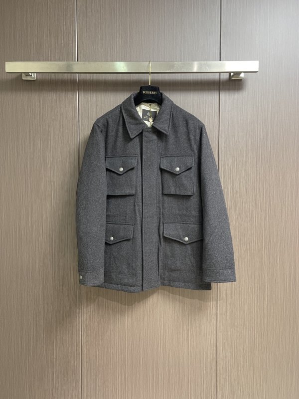 Мужское шерстяное пуховое пальто