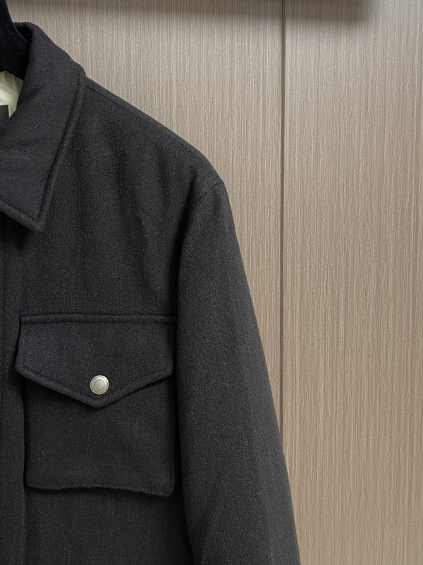 Мужское шерстяное пуховое пальто фото 4