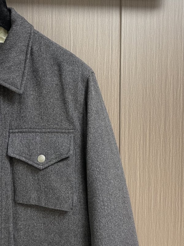 Мужское шерстяное пуховое пальто фото 4