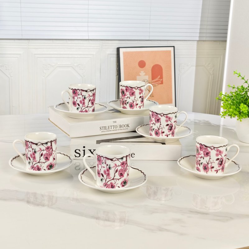 Набор из шести чашек и шести блюдец фото 4
