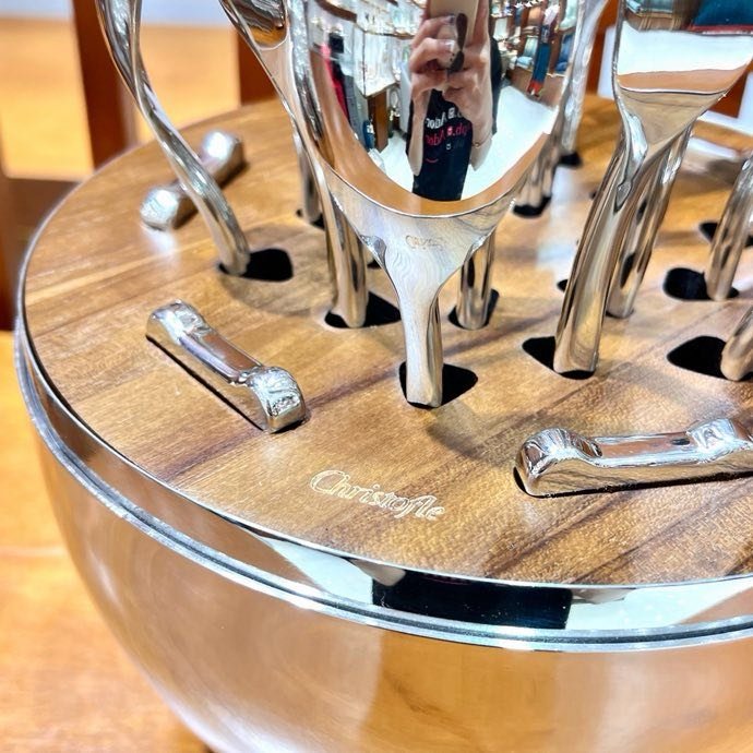 Набор столовых приборов Christofle Quinting Edition яйцо в серебре фото 5