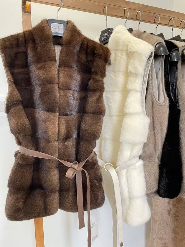 Mink vest female фото 2
