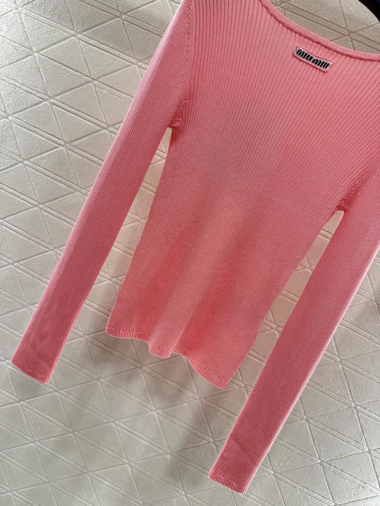 Облегающий трикотажный свитер в полоску с длинными рукавами фото 5