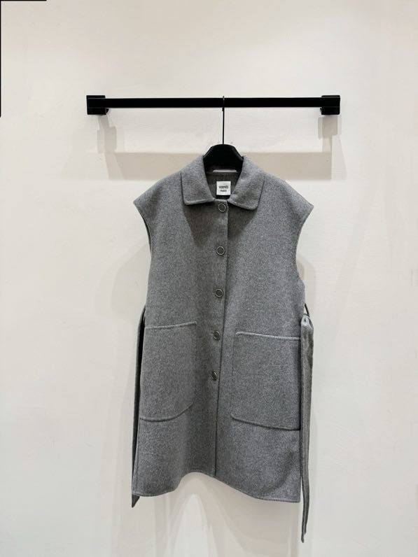 Single-breasted bilateral cashmere vest фото 2