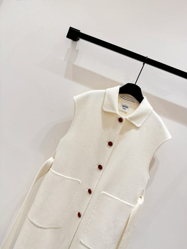 Однобортний двосторонній кашеміру жилет фото 3