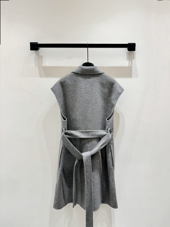 Single-breasted bilateral cashmere vest фото 3