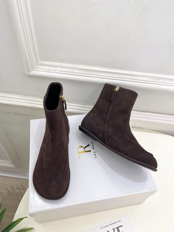 Осенне зимние ботинки в стиле ретро с круглым носком фото 4