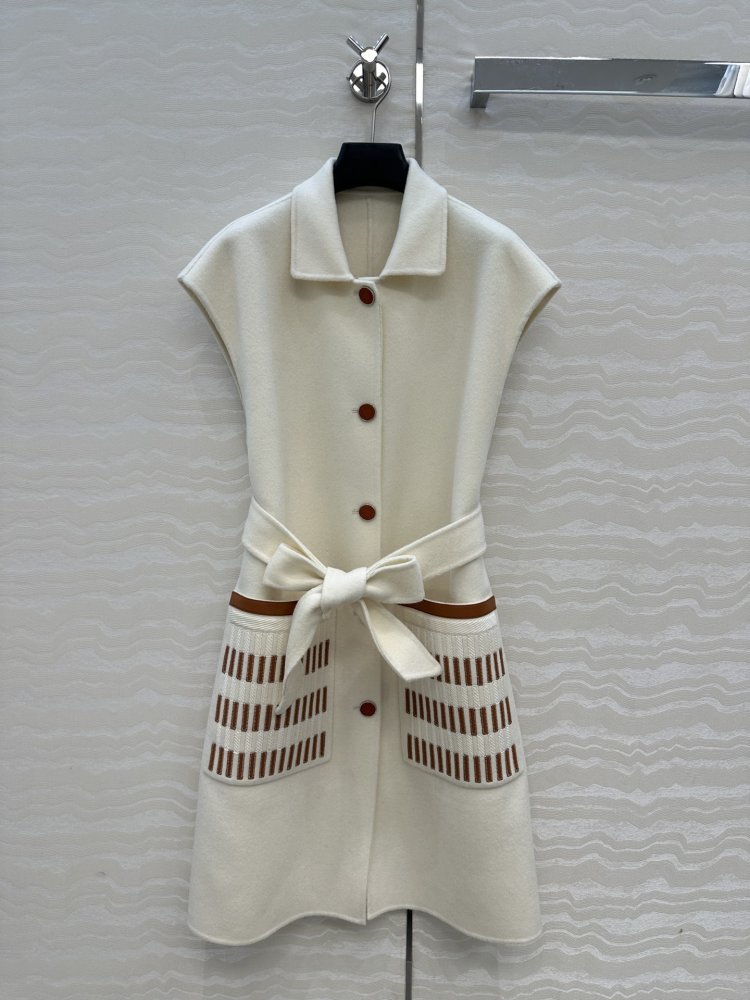 Coat of cashmere without Sleeveless