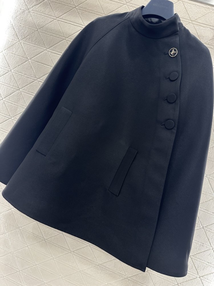 Пальто накидка з коміром стійкою фото 5