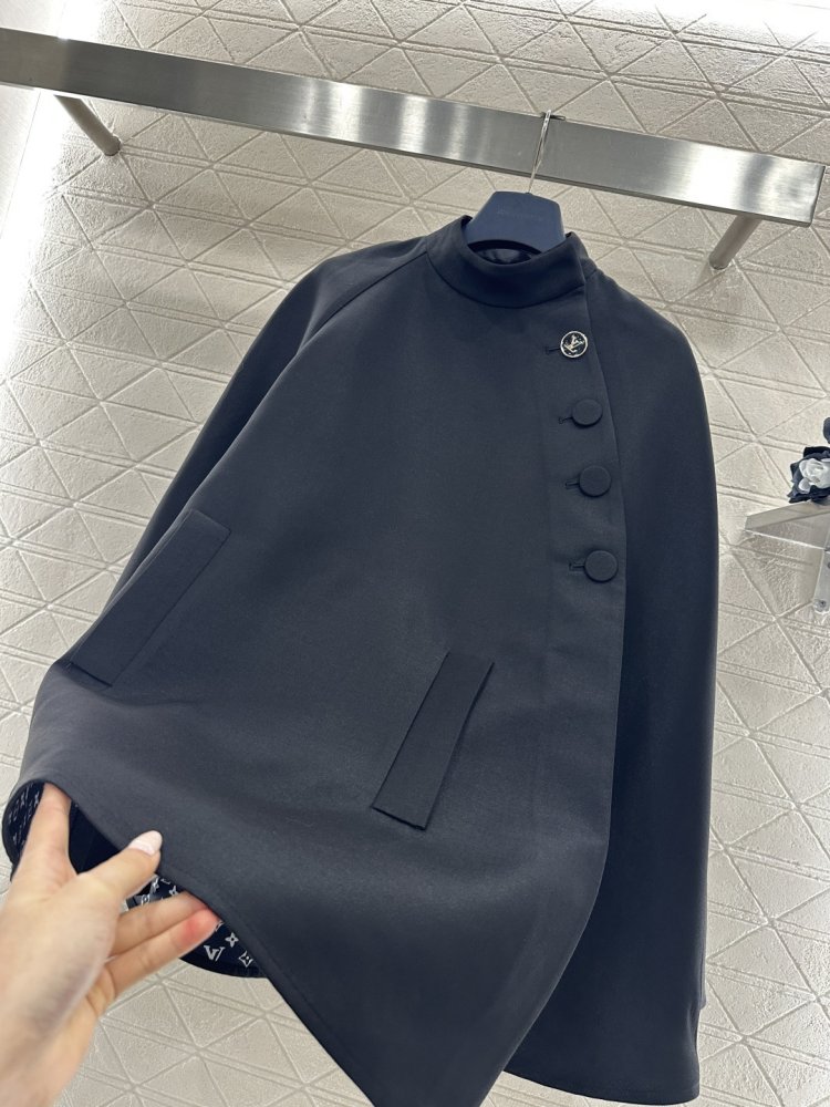 Пальто накидка з коміром стійкою фото 6