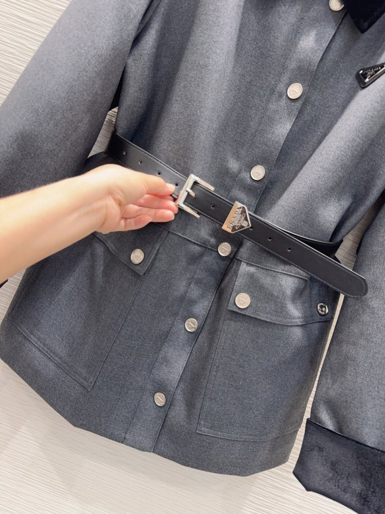 Пальто с бархатными лацканами и манжетами фото 5