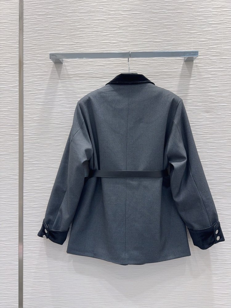 Пальто с бархатными лацканами и манжетами фото 9