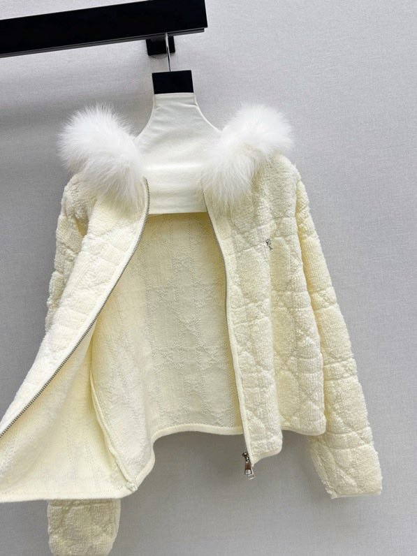 Пальто с воротником из лисьего меха фото 3