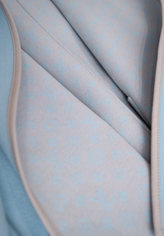 Пальто шовково вовняне блакитне фото 5