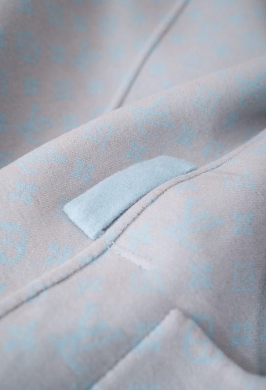 Пальто шовково вовняне блакитне фото 7