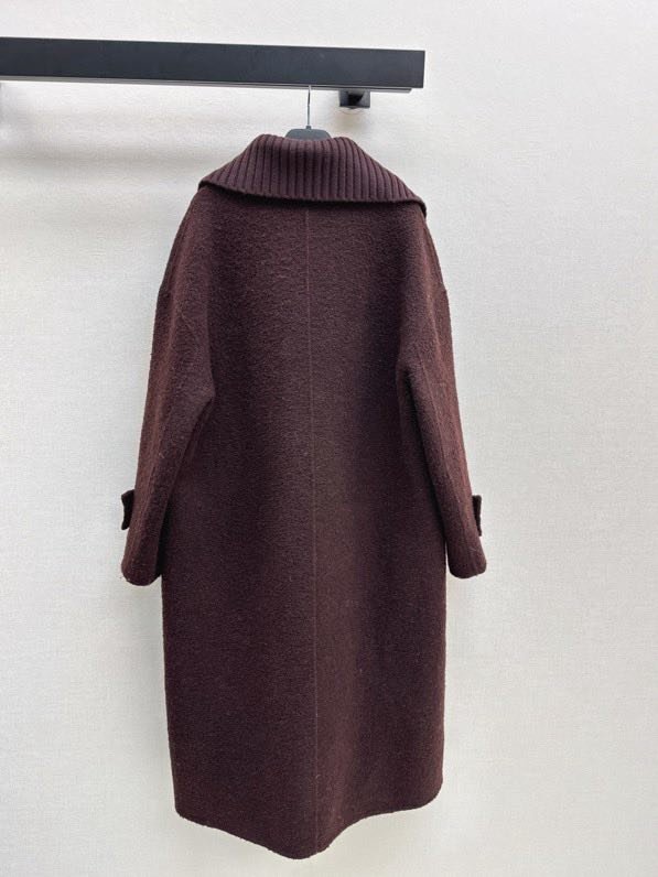 Пальто шерстяное с дллинным пуховым жилетом фото 5