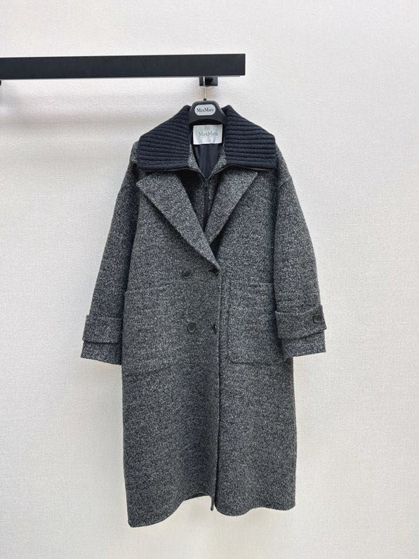 Пальто шерстяное с дллинным пуховым жилетом фото 5