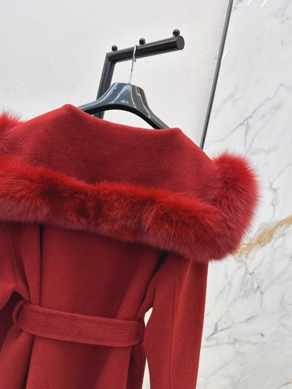 Пальто шерстяное с лисьим мехом фото 9
