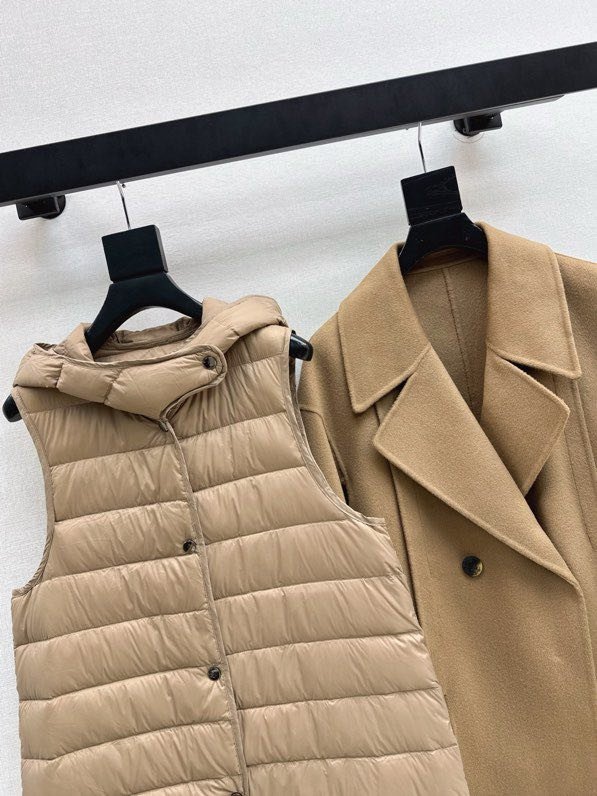 Пальто шерстяное с пуховой жилеткой фото 5