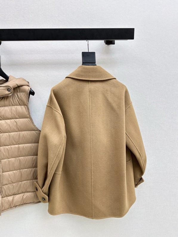 Пальто шерстяное с пуховой жилеткой фото 9