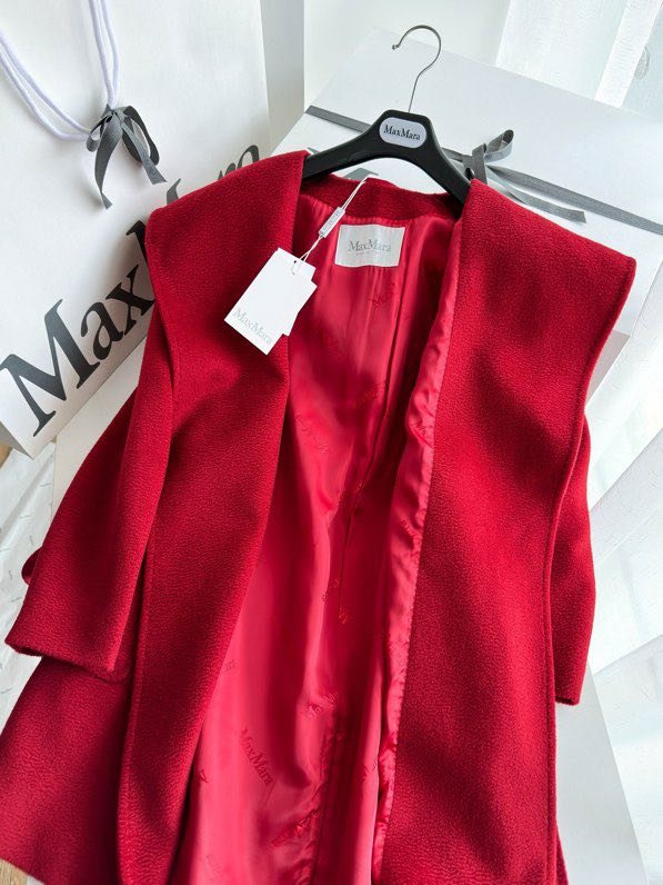 Пальто жіноче червоне фото 3