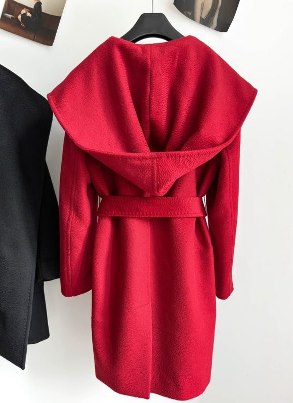 Пальто жіноче червоне фото 4