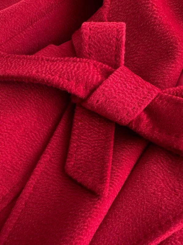 Пальто жіноче червоне фото 8