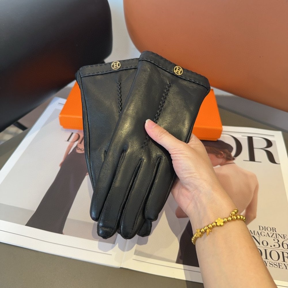 Gloves leather women's фото 10