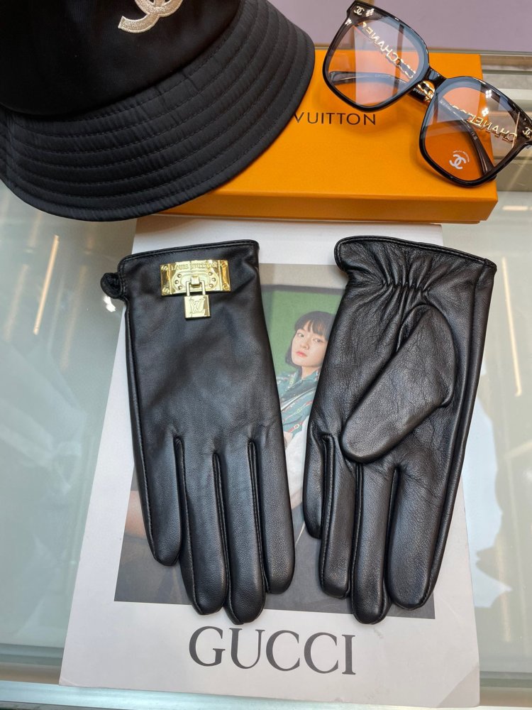 Перчатки кожаные женские фото 2