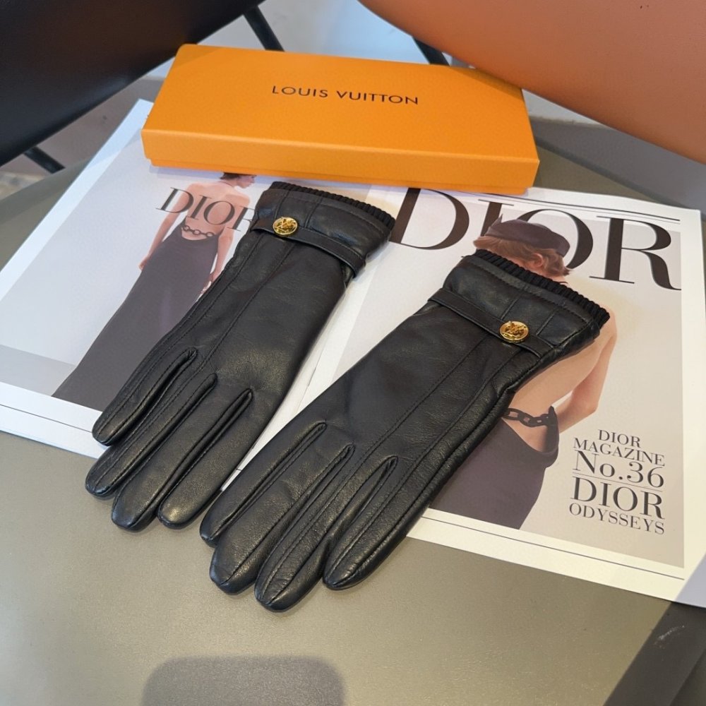 Перчатки кожаные женские фото 2