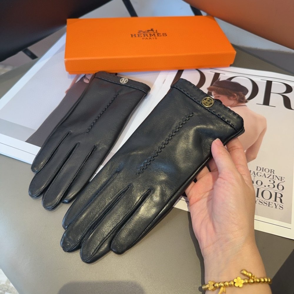 Gloves leather women's фото 4