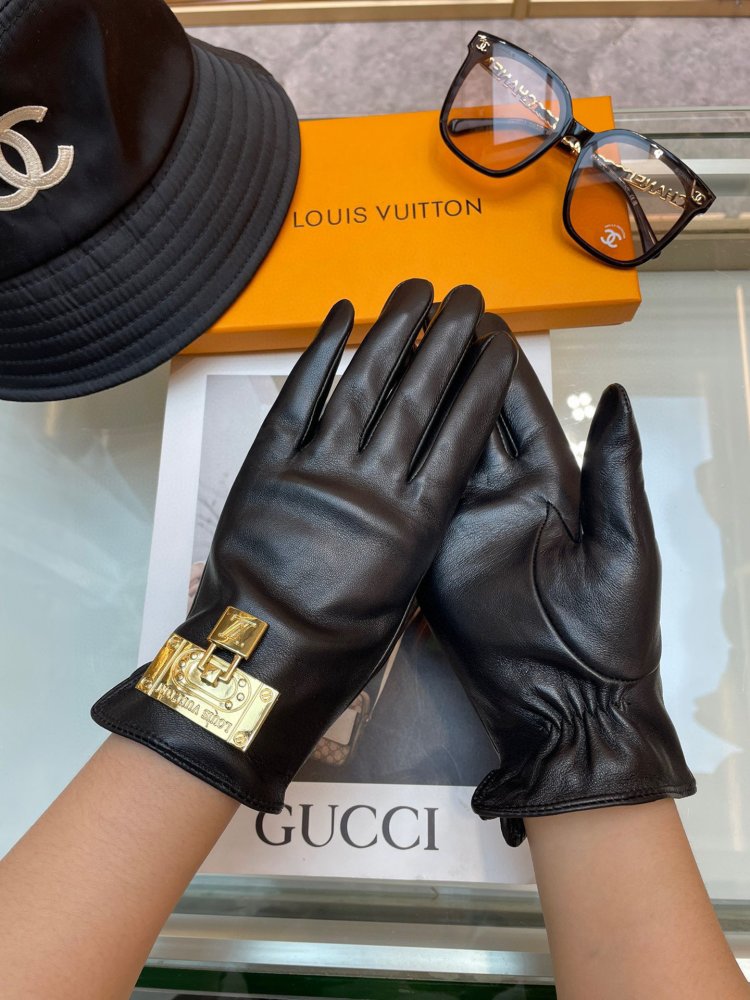 Перчатки кожаные женские фото 7