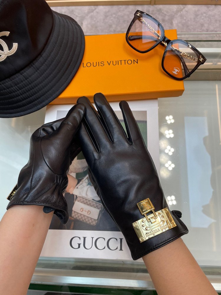 Перчатки кожаные женские фото 8