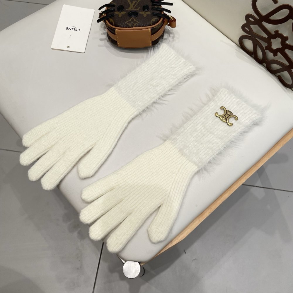 Перчатки шерстяные женские фото 2