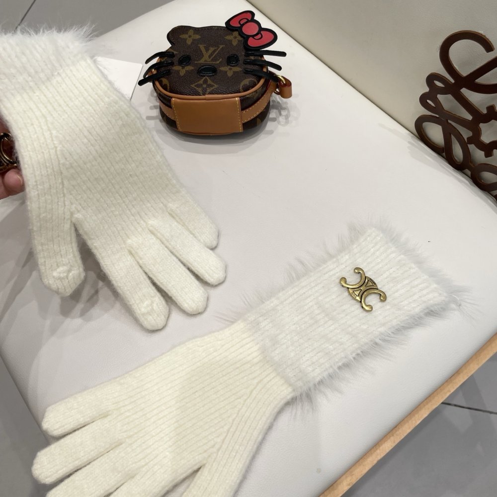 Перчатки шерстяные женские фото 4